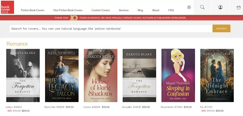 Bookcoverzone site