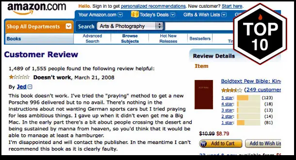 The Top 10 Best Books... With The Worst Amazon Customer Reviews